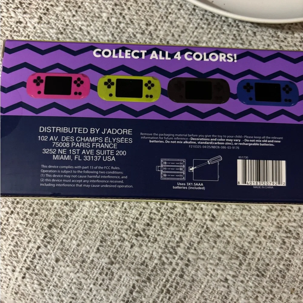 Adore Handheld Retro Arcade‎ - Lime Green and Purple